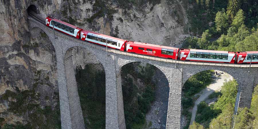 Travelling on the renowned Glacier Express